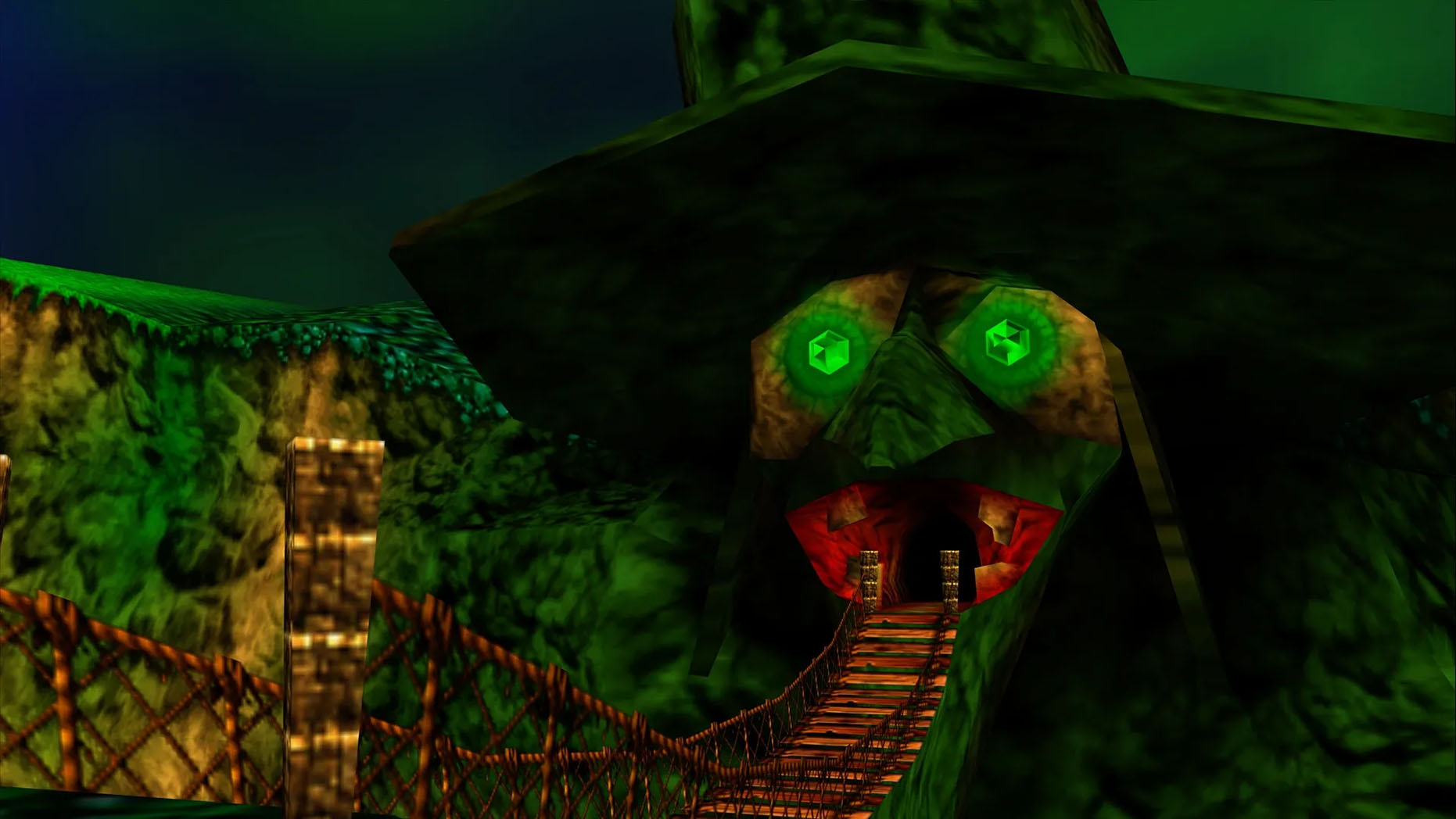 Banjo and Kazooie exploring a colorful level